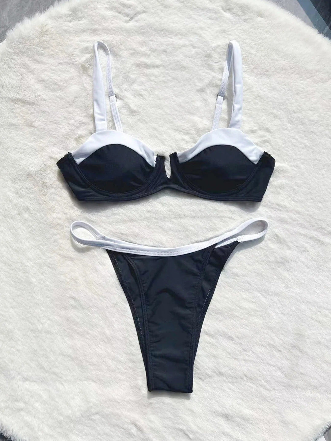 Ellie - Black Contrast Bikini Set