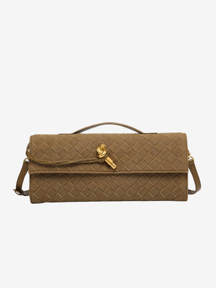 Seraphine - Woven Suede Clutch