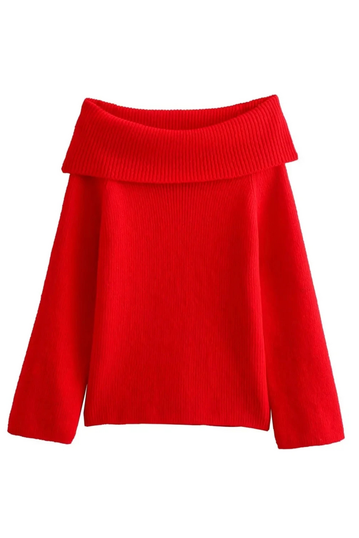 Maelira - Off-Shoulder Layered Knitted Top