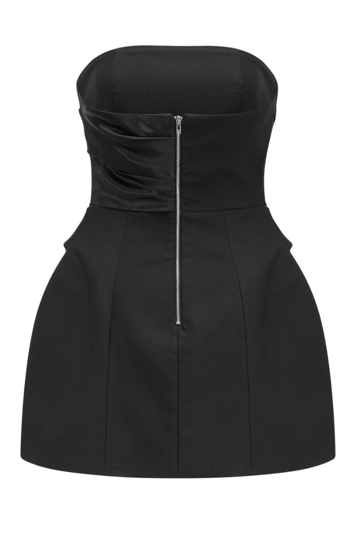 Enara - Backless Corset Button Details Mini Dress