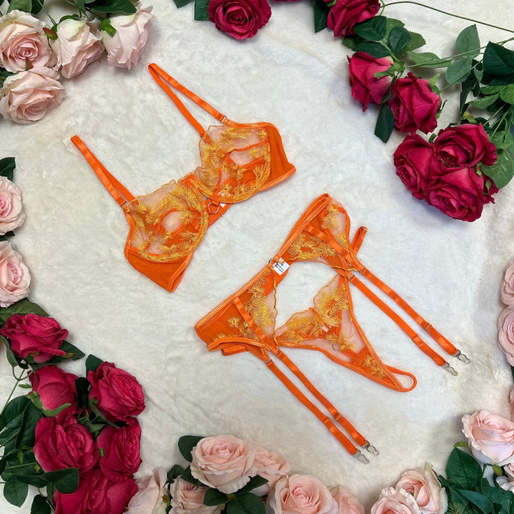 Solene - Ember Bloom Lingerie Set