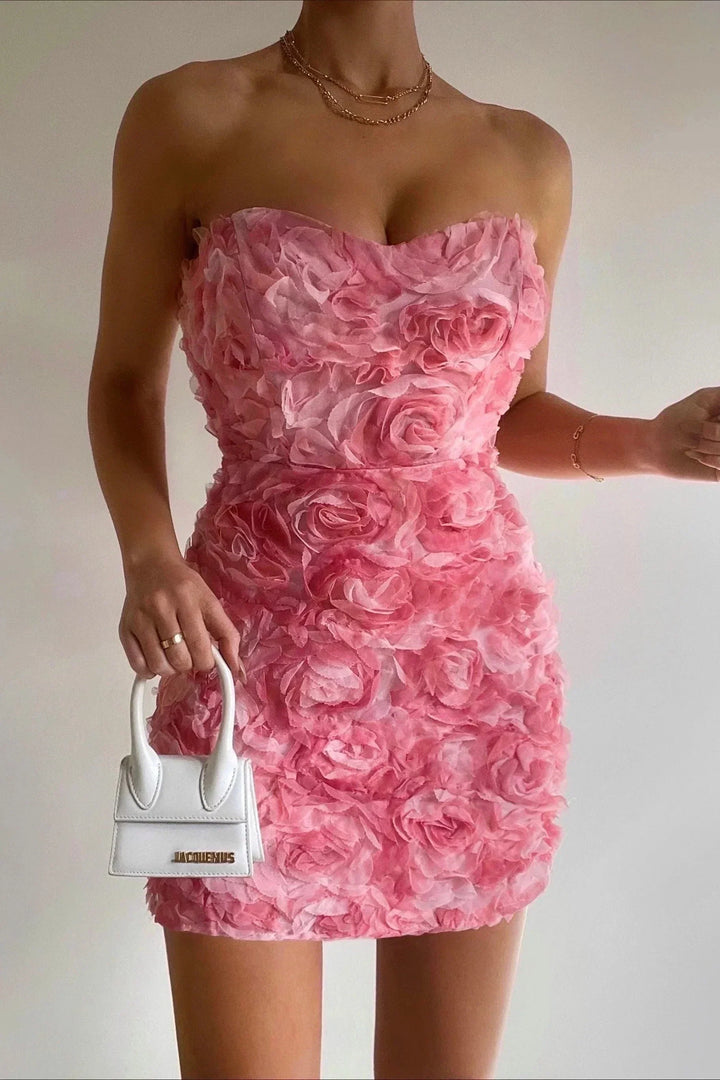 Rosabella - Strapless Rose Dress