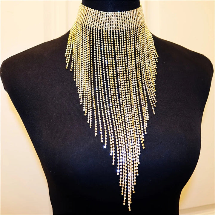 Tassel Rhinestone Necklace