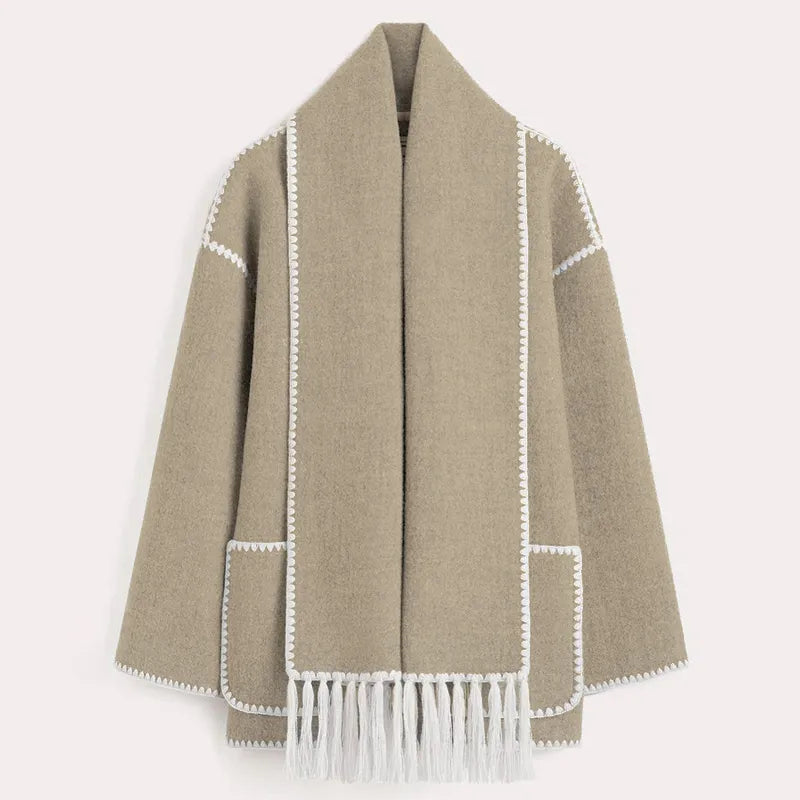 Sionne - Fringe Scarf Jacket