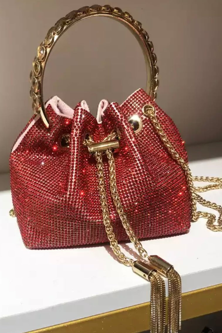 Hannelie - Rhinestone Detail Bucket Purse